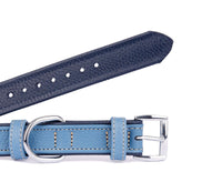 Blue Leather DOG Collar