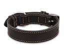 Soft Leather Black Dog Collar