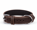 Soft Leather Brown Dog Collar