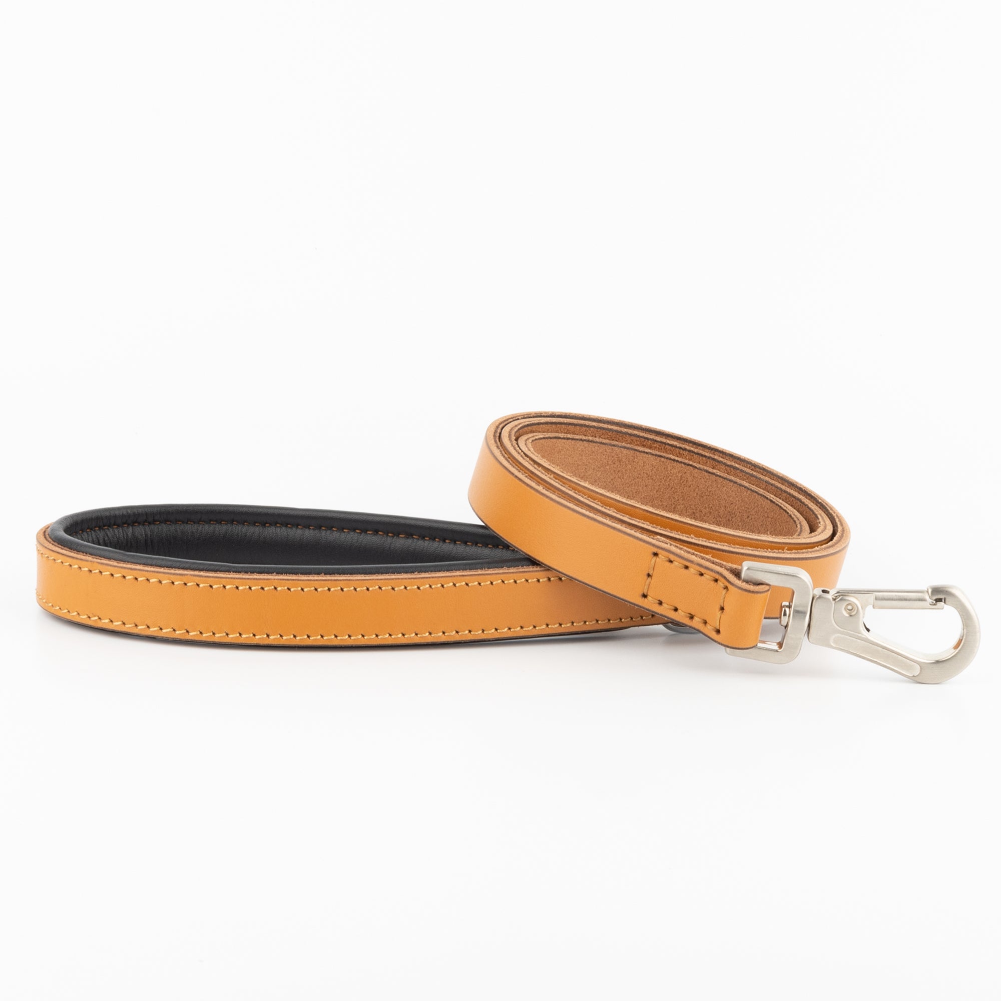 Genuine Leather Training Dog Leash | Heavy Duty Mustard Dog Leash