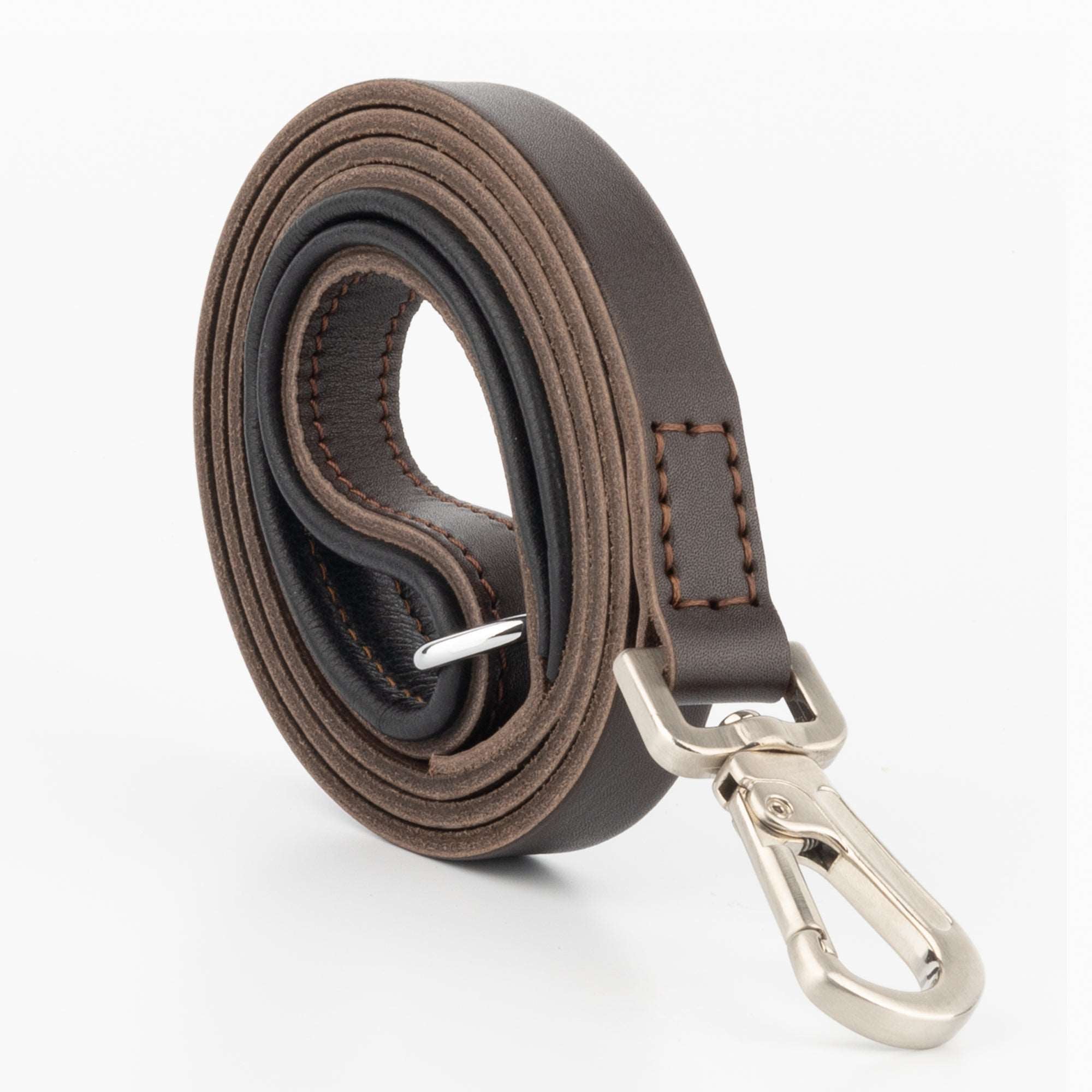 Genuine Leather Training Dog Leash | Heavy Duty Brown Dog Leash