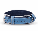 Blue Leather DOG Collar