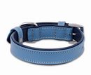 Blue Leather DOG Collar