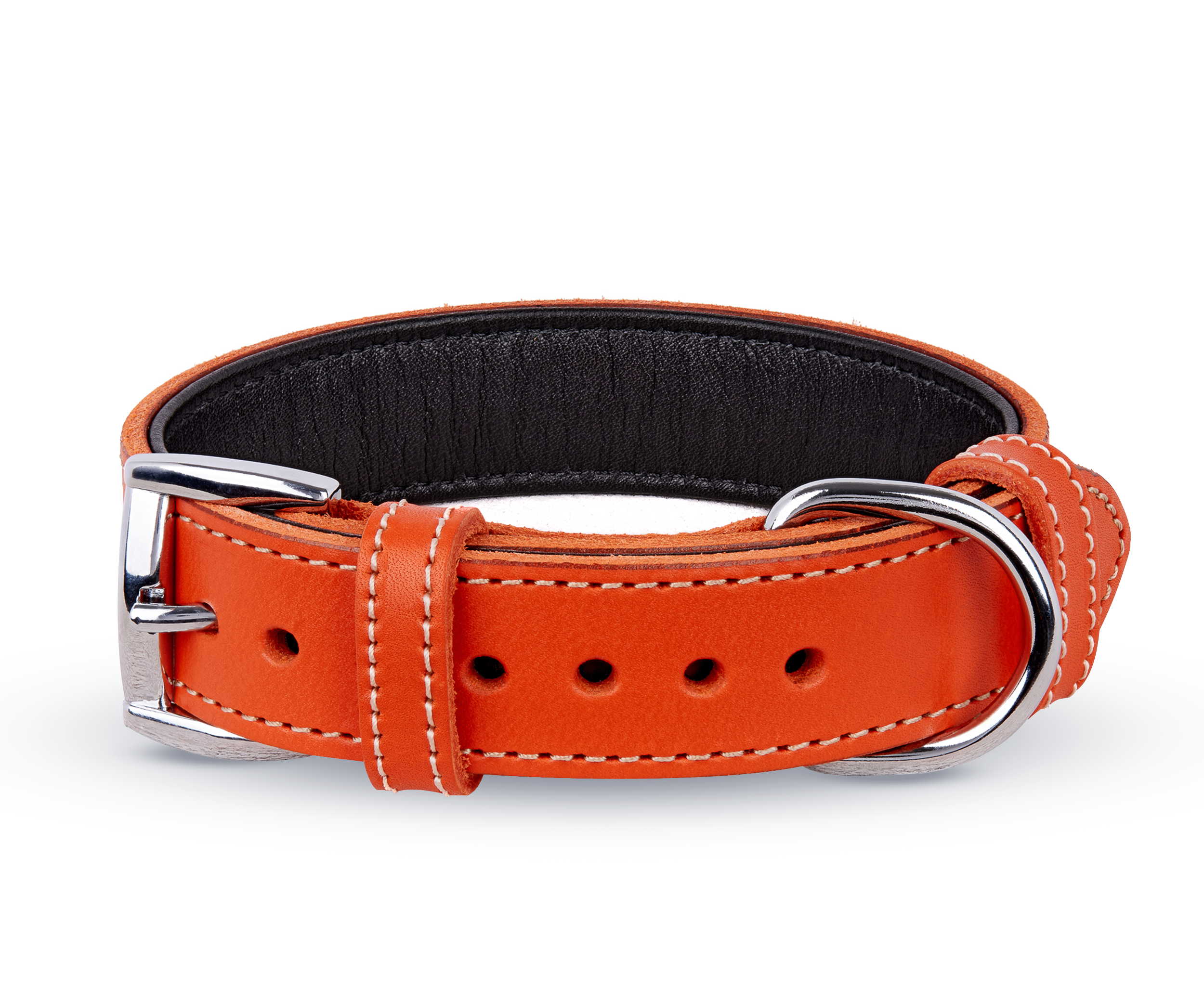 Personalized Soft Geniune Leather Handmade Red Dog Collar