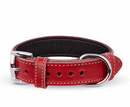 Soft Geniune Leather Handmade Red Dog Collar